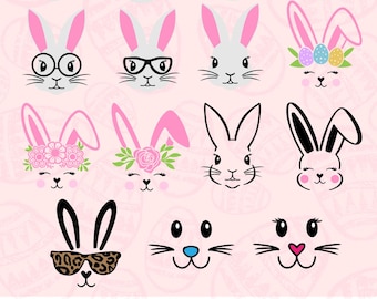 Easter Bunny Bundle SVG and PNG files!