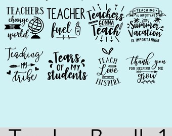 Teacher bundle 1 SVG and PNG files!