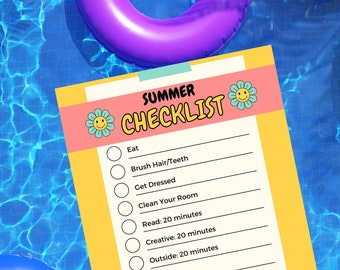 Summer Checklist for kids, daily
