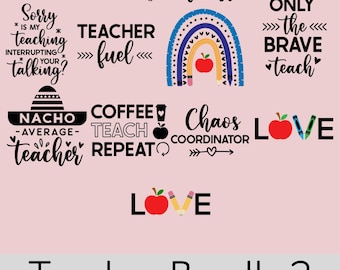 Teacher bundle 2 SVG and PNG files!