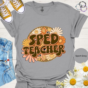 SPED Teacher Retro Floral Special Education Squad Tee