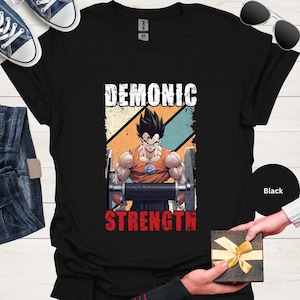Anime Shirt Demonic Stärke Shirt Gym Shirt Gewichtheben Shirt Anime tshirt Gym tshirt für Männer übergroße tshirt Männer plus Größe tshirts