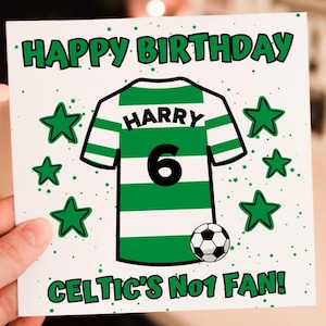 Celtic FC Geburtstagskarte Mit Abzeichen – „Happy Birthday“-Karte Für Fußball-Fans