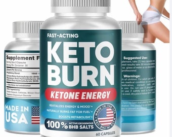 Keto Pills with Pure BHB Exogenous Ketones - Effective Keto Pills Made in USA -