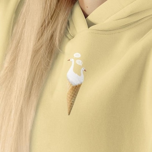 Dumme Gans Meme Hoodie Dumme Gans Girly Pullover Niedliche Gans Haube Geschenk für Mama Ästhetische lustige Gans Grafik Top Lustiges Geschenk für Sie
