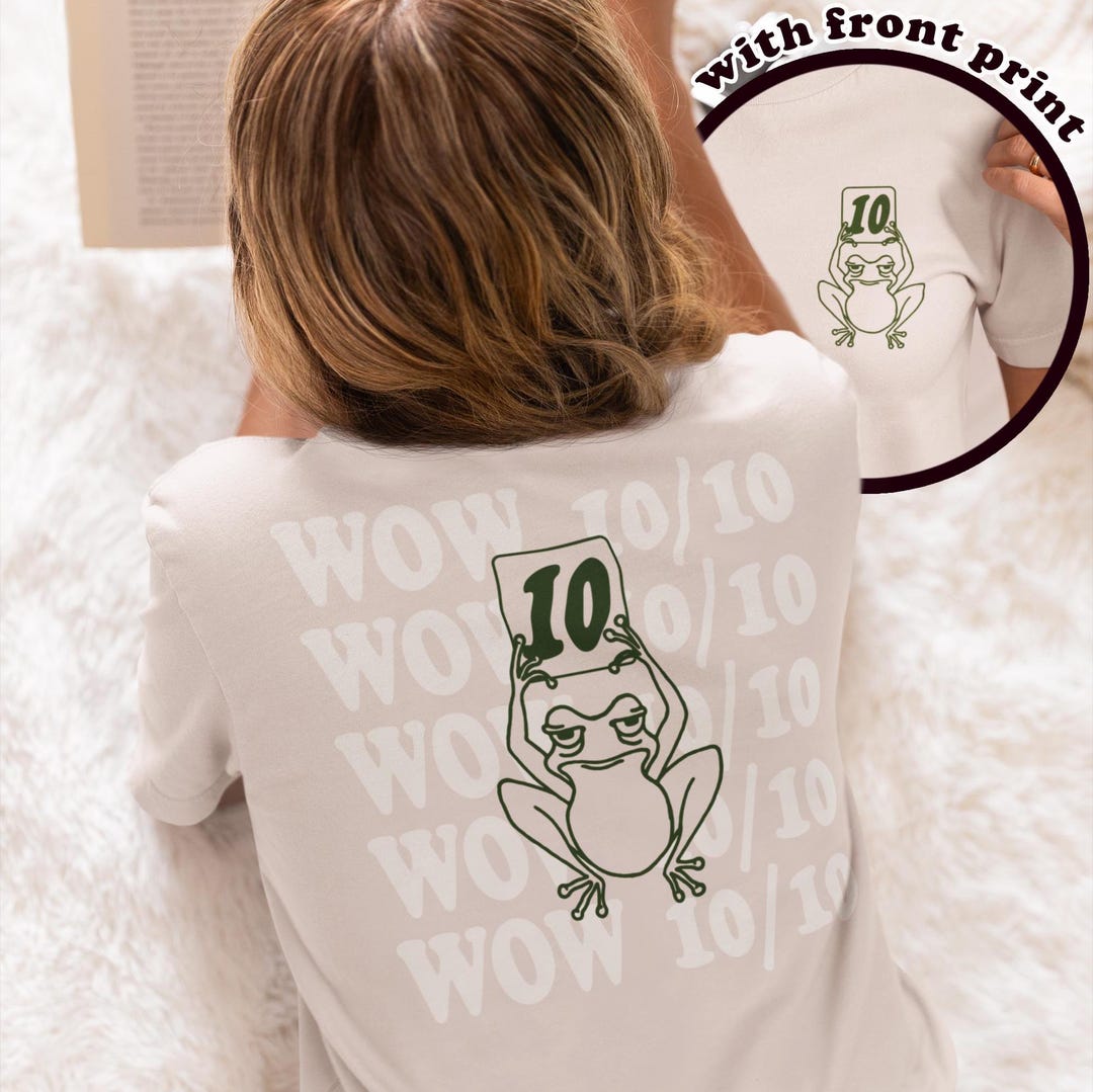 Retro Unhinged Frog 10/10 Meme Shirt Vintage White Unisex T-shirt ...