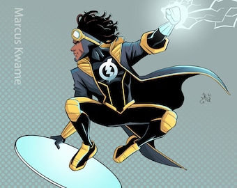 Static Shock 8x8 Print