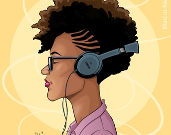 Amina 8x8 Art Print