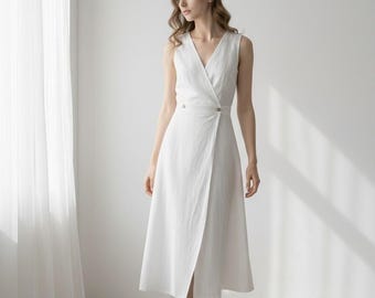 Linen Maxi Dress - White Linen Dress - Long Sleeve - Women Cotton Linen  Dress - Organic Cotton Long Dress - Etsy