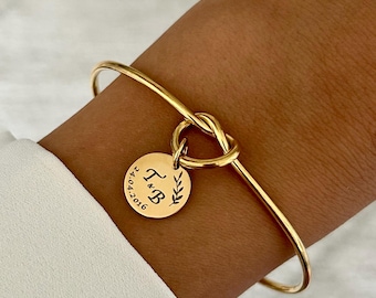 Pulseira personalizada em aço inoxidável, pulseira de casamento, pulseira para casais, presente de aniversário, presente de Natal personalizado para mulheres.