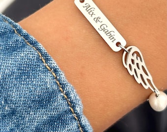 Bracciale Angelo Custode In Argento Con Cordino Macramè Grigio, Portafortuna Regolabile, Fatto A Mano In Confezione Regalo - 5