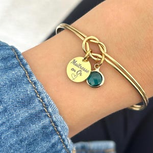 Personalized teacher bangle bracelet, thank you teacher gift, teacher gift, nanny gift, ATSEM, end of year gift, school gift