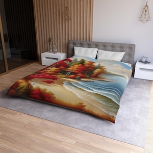 Fall Foliage Microfiber Bedding - Thanksgiving & Halloween Atmosphere Enhancer