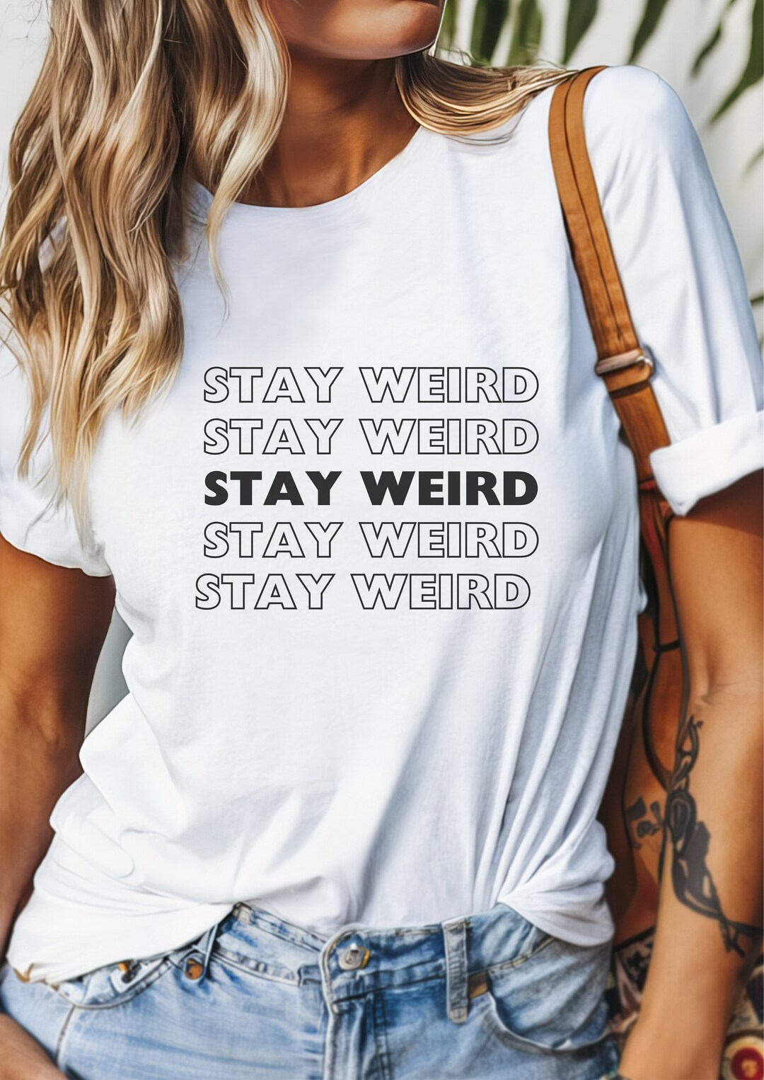 Simply Love Full Size STAY WEIRD Short Sleeve T-Shirt main image 1