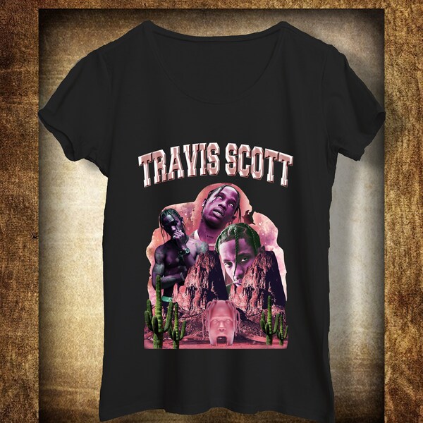 Travis Scott Vintage Washed T-Shirt, Hip Hop Homage Graphic Unisex T-Shirt, RnB Sweatshirt, Bootleg Retro 90's Fans Hoodie, Rapper Gift