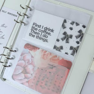 A5 Frosted 2 Pocket Insert | Dashboard for Planner | Journal | Disc | Ring | Divider | Minimalist