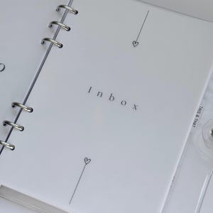 Inbox Vellum | Dashboard for Planner | Journal | Minimalist Insert for Ring Planners, Discbound Systems & A5