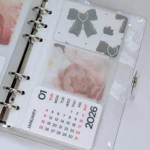 Personal (A6)  Frosted 3 Pocket Insert | Dashboard for Planner | Journal | Disc | Ring | Divider | Minimalist