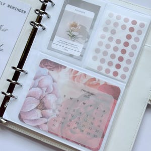 A5 Frosted 3 Pocket Insert | Dashboard for Planner | Journal | Disc | Ring | Divider | Minimalist