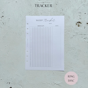 A5 Sleep Tracker | Undated Self Care Planner Inserts Printed | Aesthetic A5 Refill | Clean Simple Planner UK