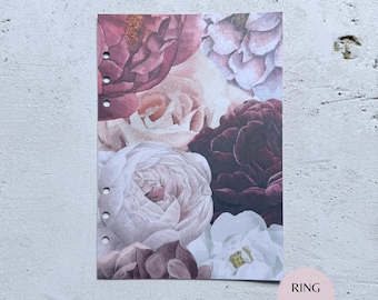 Floral Dashboard Aesthetic Planner Dashboard | Overlay Insert | Minimal Divider for A5 A6 LV Personal Filofax and Disc Bound Planners