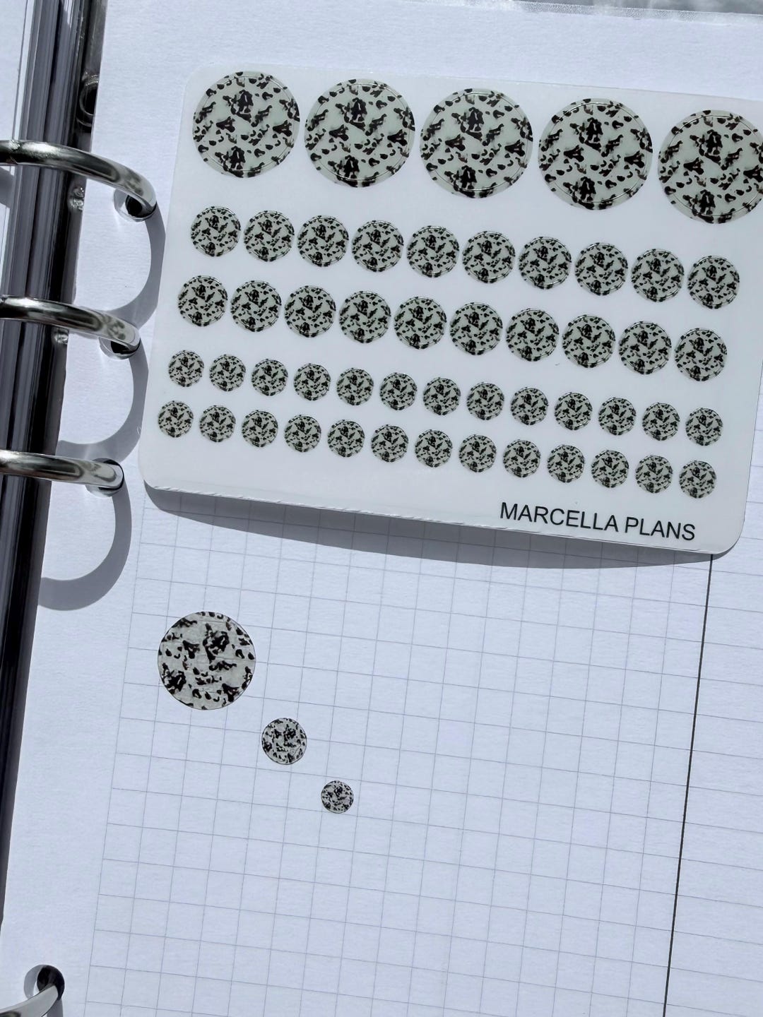 Translucent Tortoise Shell Circle Planner Stickers | Neutral Functional ...