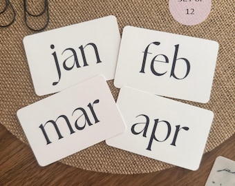 Monthly Planner Cards | Jan–Dec Journal Card Set | Planner Dashboard | A5 A6 Planner Insert | Planner Accessories