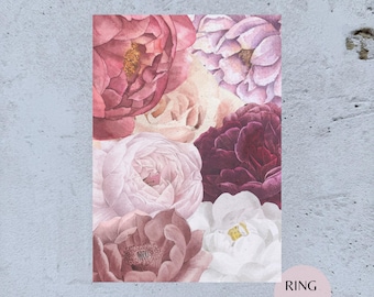 Floral Vellum Planner Dashboard | Transparent Overlay Insert | Minimal Divider for A5 A6 LV Personal Filofax and Disc Bound Planners