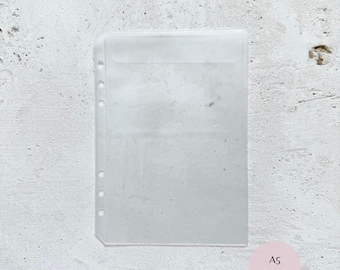 Frosted A5 Single Pocket Planner Dashboard | Minimal A5 Insert | Transparent Divider | Ring Planner Accessory