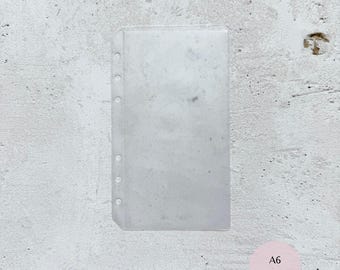 Frosted Single Pocket Planner Dashboard | Minimal A6 Personal Insert | Transparent Divider | Ring Planner Accessory