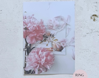 Floral Planner Dashboard | Overlay Insert | Minimal Divider for A5 A6 LV Personal Filofax and Disc Bound Planners