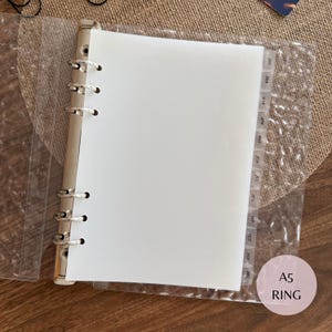 A5 Monthly Tab Frosted Dividers | Minimal Planner Dividers | Side Tab | Ring Planner Accessory for LV GM and Filofax