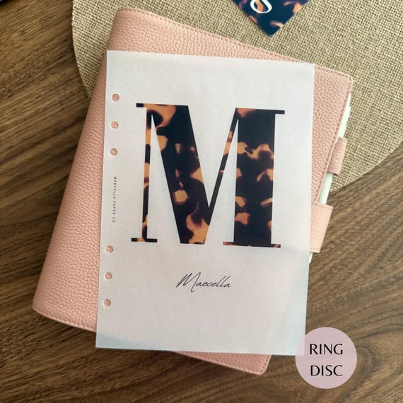 Personalised Tortoise Shell Vellum Planner Dashboard | Custom Name Planner Insert | for A5 A6 LV Personal Filofax Disc Bound Planners