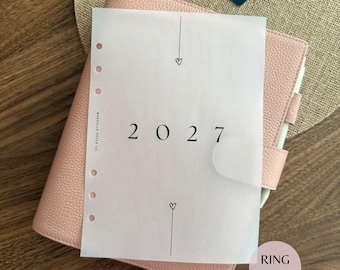 2027 Vellum Planner Dashboard | Minimalist Planner Divider | A5 A6 Journal Insert | Ring Planner & Discbound Accessories