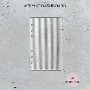 Fluted Acrylic Dashboard | A6 Personal Size Ring Binder