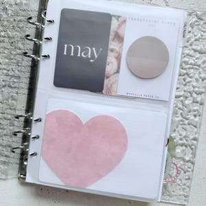 A5 Planner Pocket Insert, Frosted 3 Pocket, Ring Planner Storage, Clear A5 Binder Pocket, Planner Accessory image 5