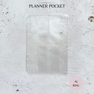 Gefrostetes 4 Pocket Planer Dashboard | Minimaler A5 Einleger | Transparenter Trenner | Ring-Planer Zubehör