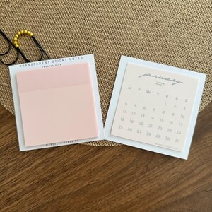 Frosted Pink Transparent Sticky Notes – Waterproof, Repositionable Memo Pads for Journals