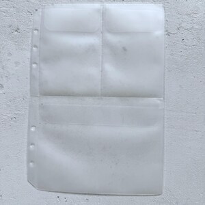 A5 Planner Pocket Insert, Frosted 3 Pocket, Ring Planner Storage, Clear A5 Binder Pocket, Planner Accessory image 3