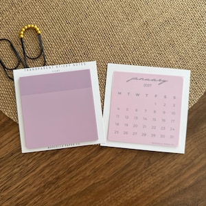 Lilac Transparent Sticky Notes – Waterproof, Repositionable Memo Pads for Journals