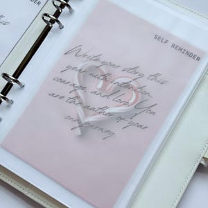 A5 Frosted Single Pocket Insert | Dashboard for Planner | Journal | Disc | Ring | Divider | Minimalist