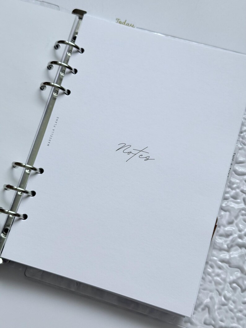 Printed A5 Notes Planner Refill Pages, Lined Grid Paper Inserts ...