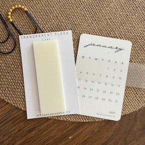 Clear Transparent Page Flags Sticky Notes – Waterproof, Repositionable Memo Pads for Journals