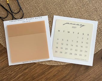 Iced Latte Transparent Sticky Notes – Waterproof, Repositionable Memo Pads for Journals