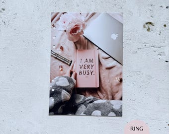 I am Very Busy Planner Dashboard | Overlay Insert | Minimal Divider for A5 A6 LV Personal Filofax and Disc Bound Planners