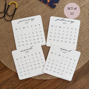 Månadsplanerare 2027 | Kalenderkort | Minikalenderkort | Planner Pocketkort
