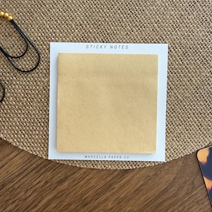 Kraft Paper Sticky Notes – Repositionable Memo Pads for Planner and Journals
