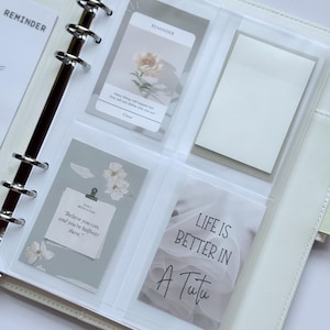 A5 Frosted 4 Pocket Insert | Dashboard for Planner | Journal | Disc | Ring | Divider | Minimalist