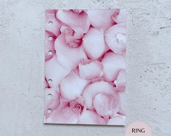Floral Petal Photo Planner Dashboard | Overlay Insert | Minimal Divider for A5 A6 LV Personal Filofax and Disc Bound Planners
