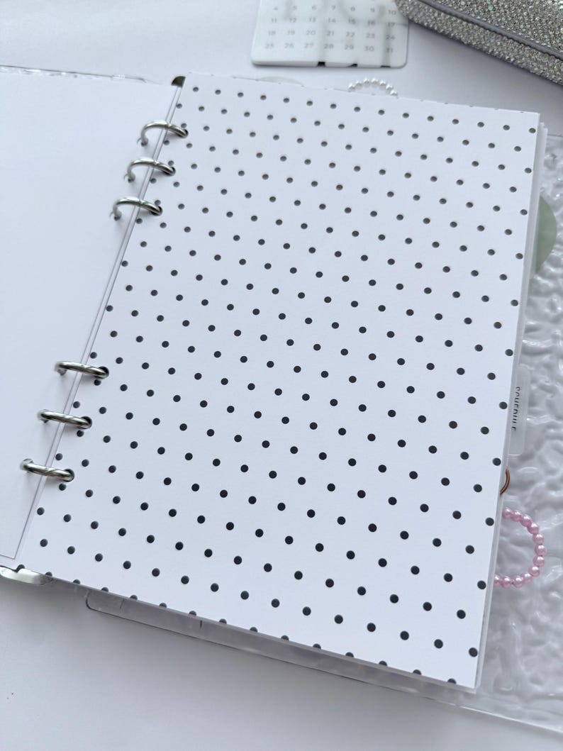 Polka Dot Planner Dashboard | Overlay Insert | Minimal Divider for A5 ...